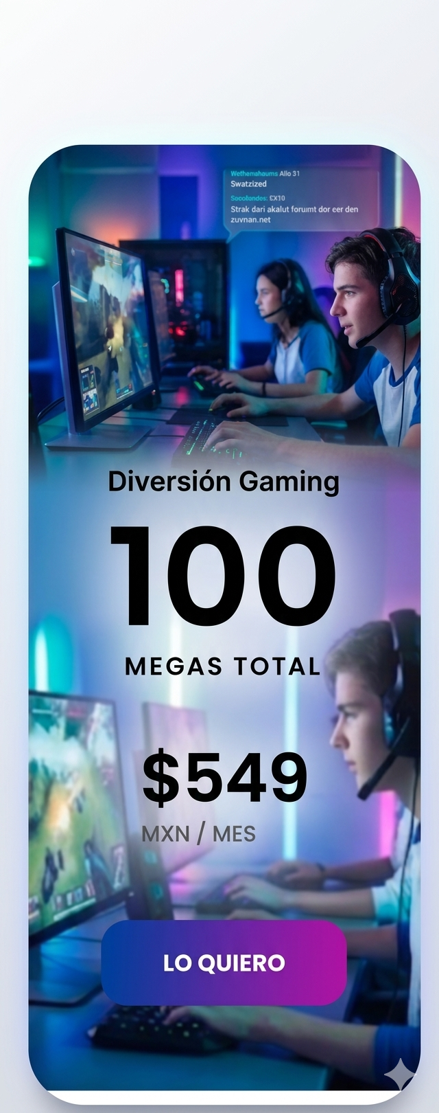 Diversión Gaming 100 Megas